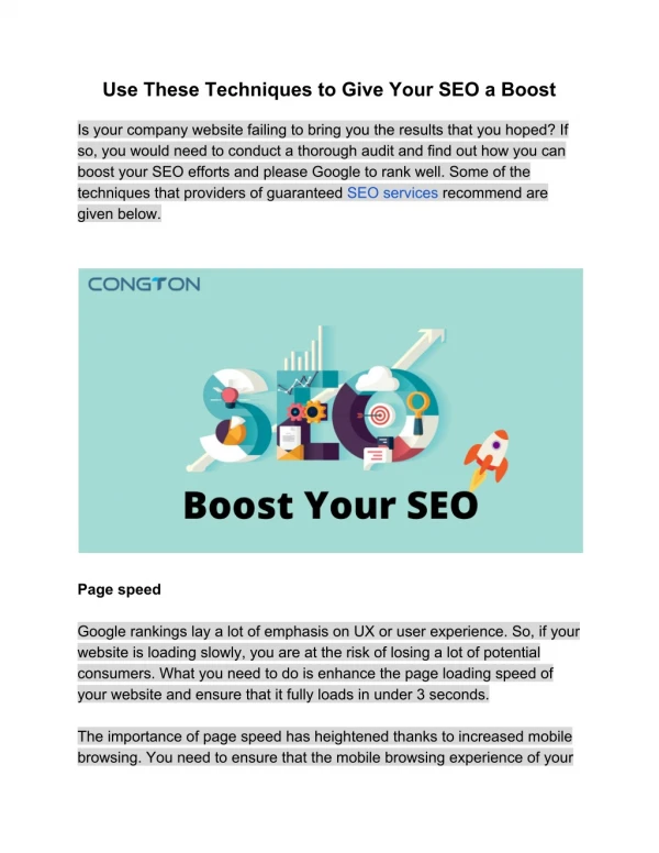 Use These Techniques to Give Your SEO a Boost