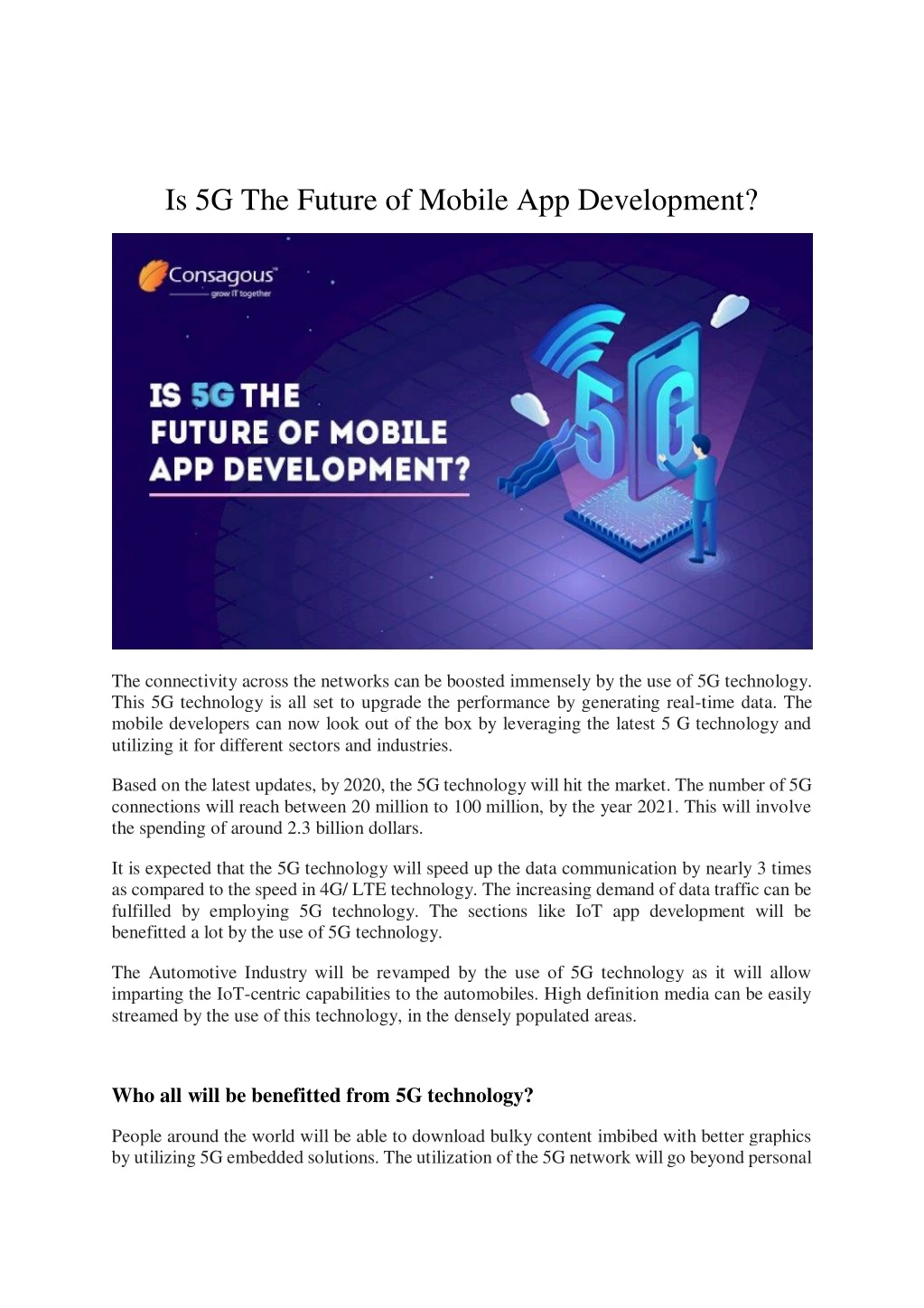 is 5g the future of mobile app development