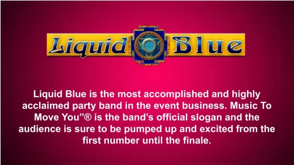 Best Live Wedding Bands Los Angeles - Liquid Blue