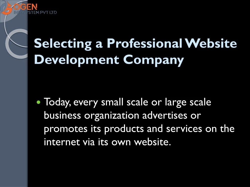 selecting a professional website development company