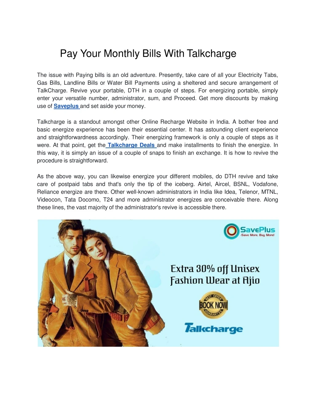 pay your monthly bills with talkcharge