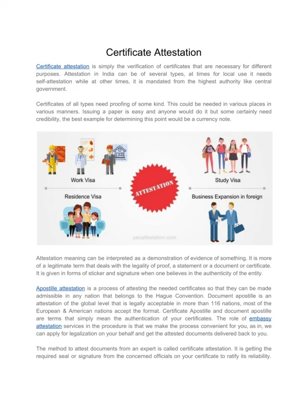 Certificate Attestation