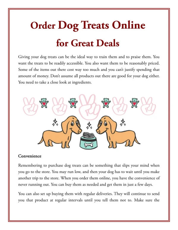 Order Dog Treats Online for Great Deals