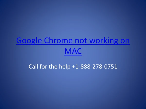 google chrome not working on mac