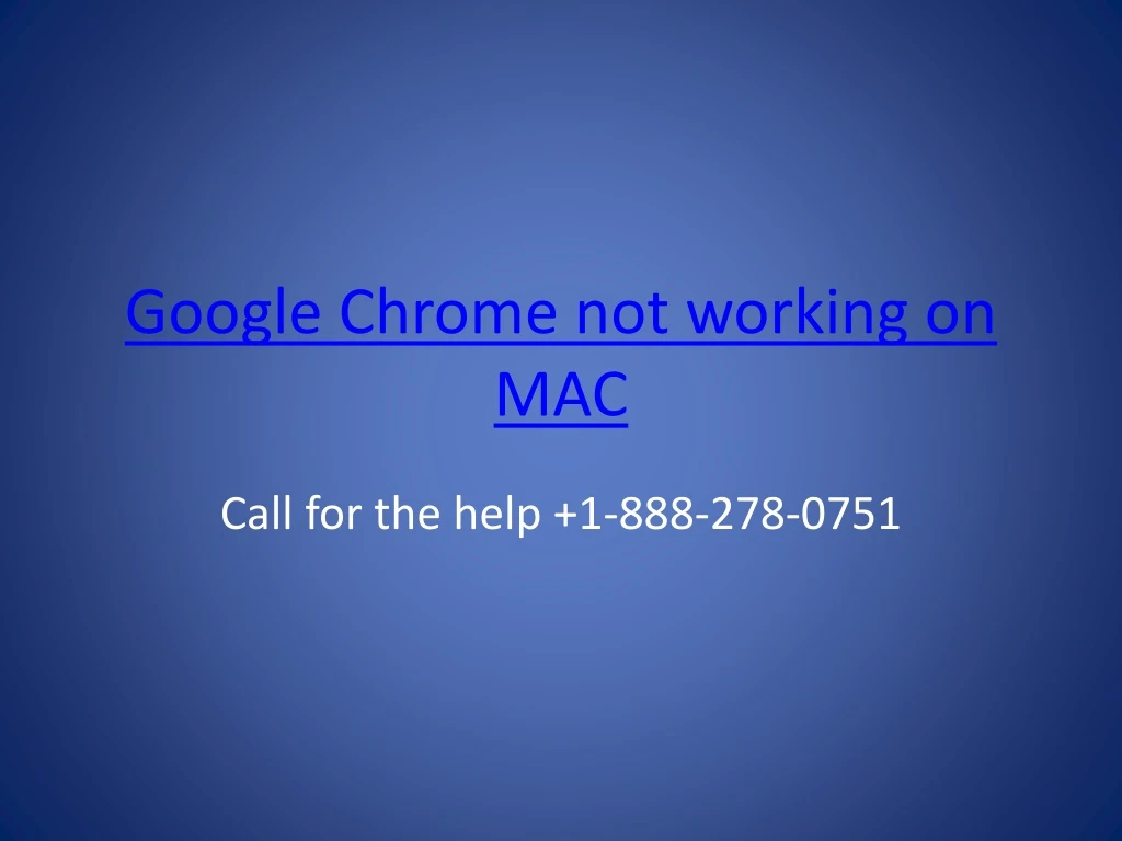 google chrome not working on mac