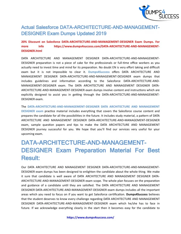 My Review On Salesforce Data-Architecture-And-Management-Designer [2019] Exam Dumps