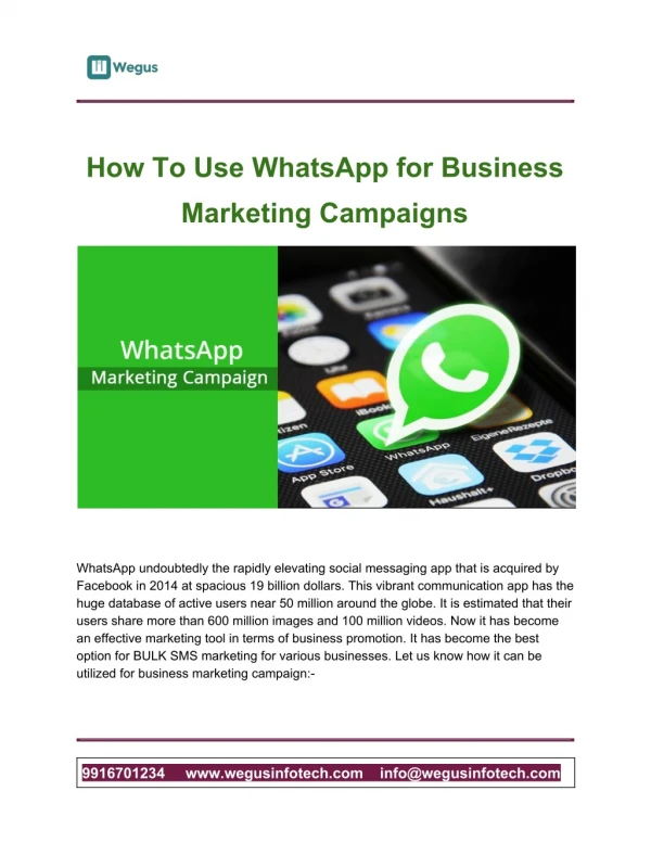 How To Use WhatsApp for Business Marketing Campaigns