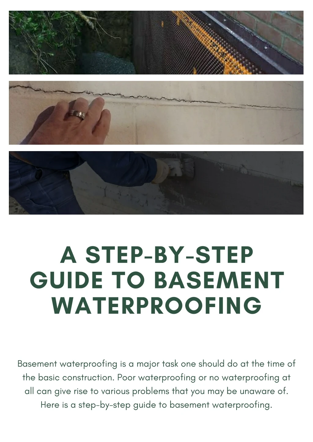 a step by step guide to basement waterproofing