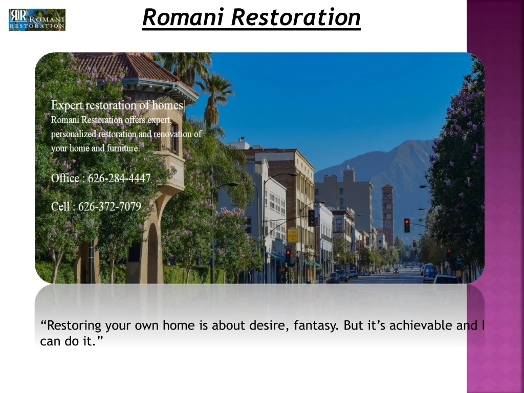 romani restoration