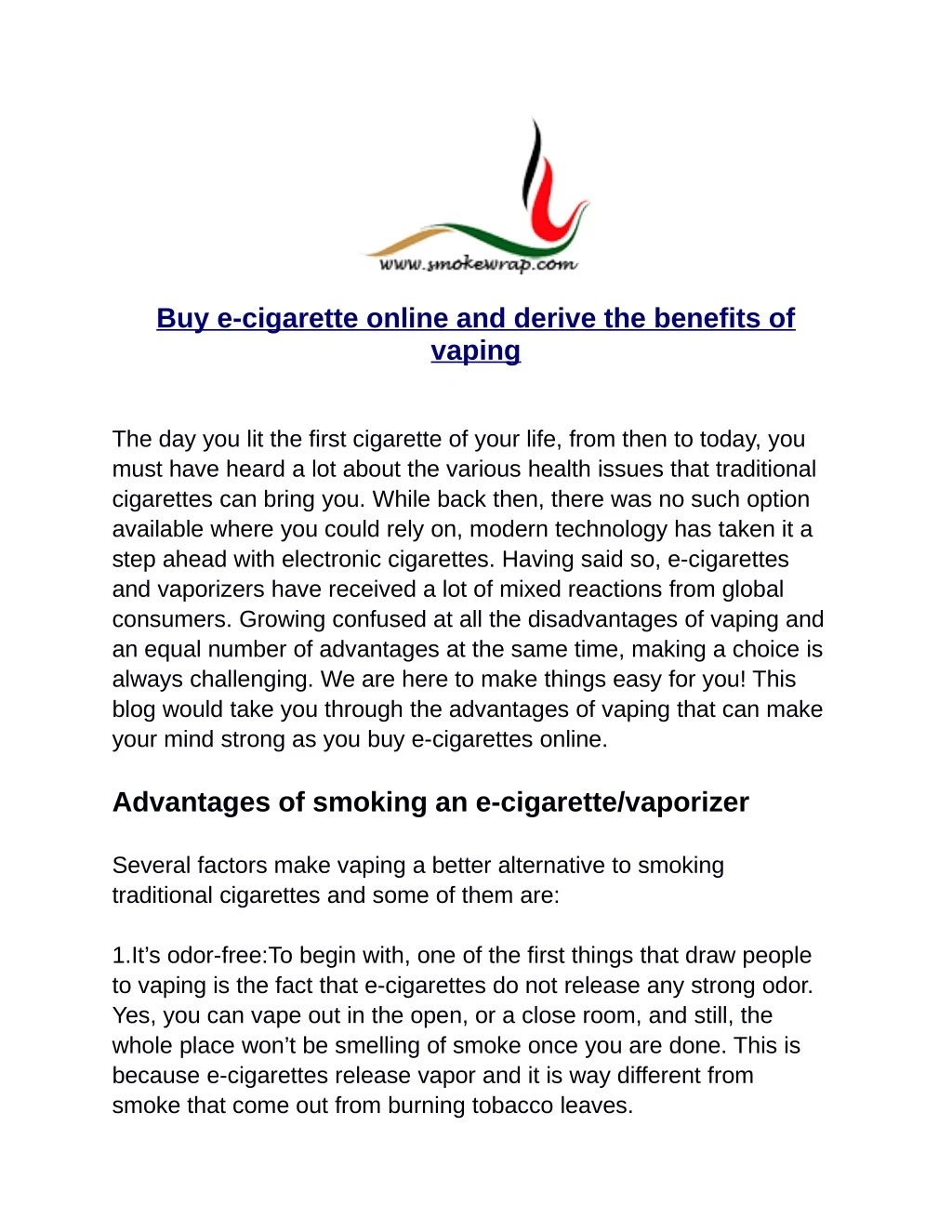 buy e cigarette online and derive the benefits
