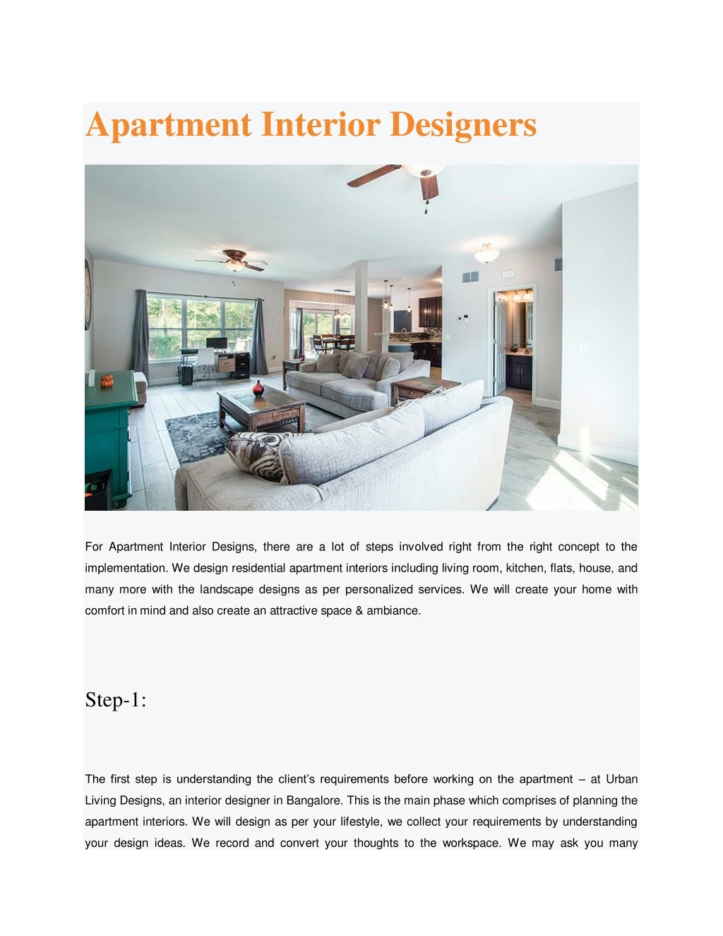 apartment interior designers