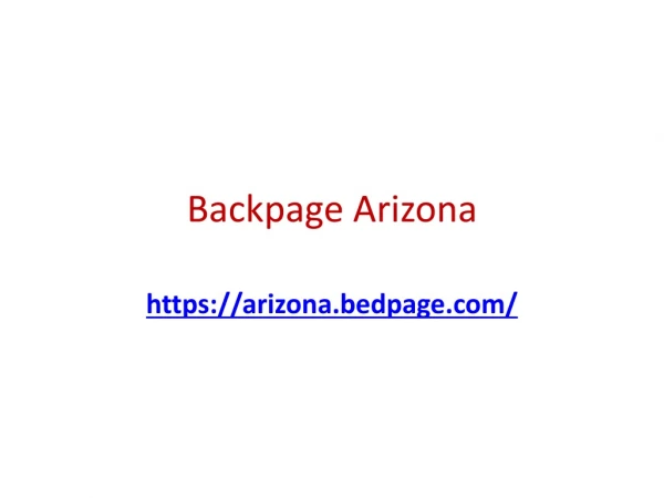 Backpage Arizona