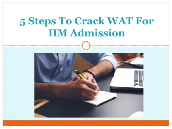 5 steps to crack wat for iim admission