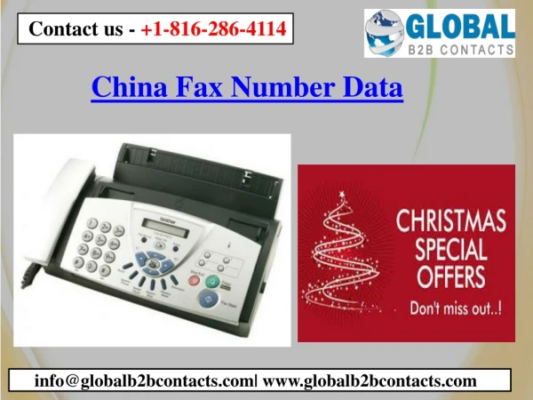 China Fax Number Data