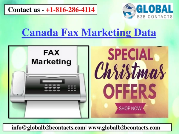 Canada Fax Marketing Data