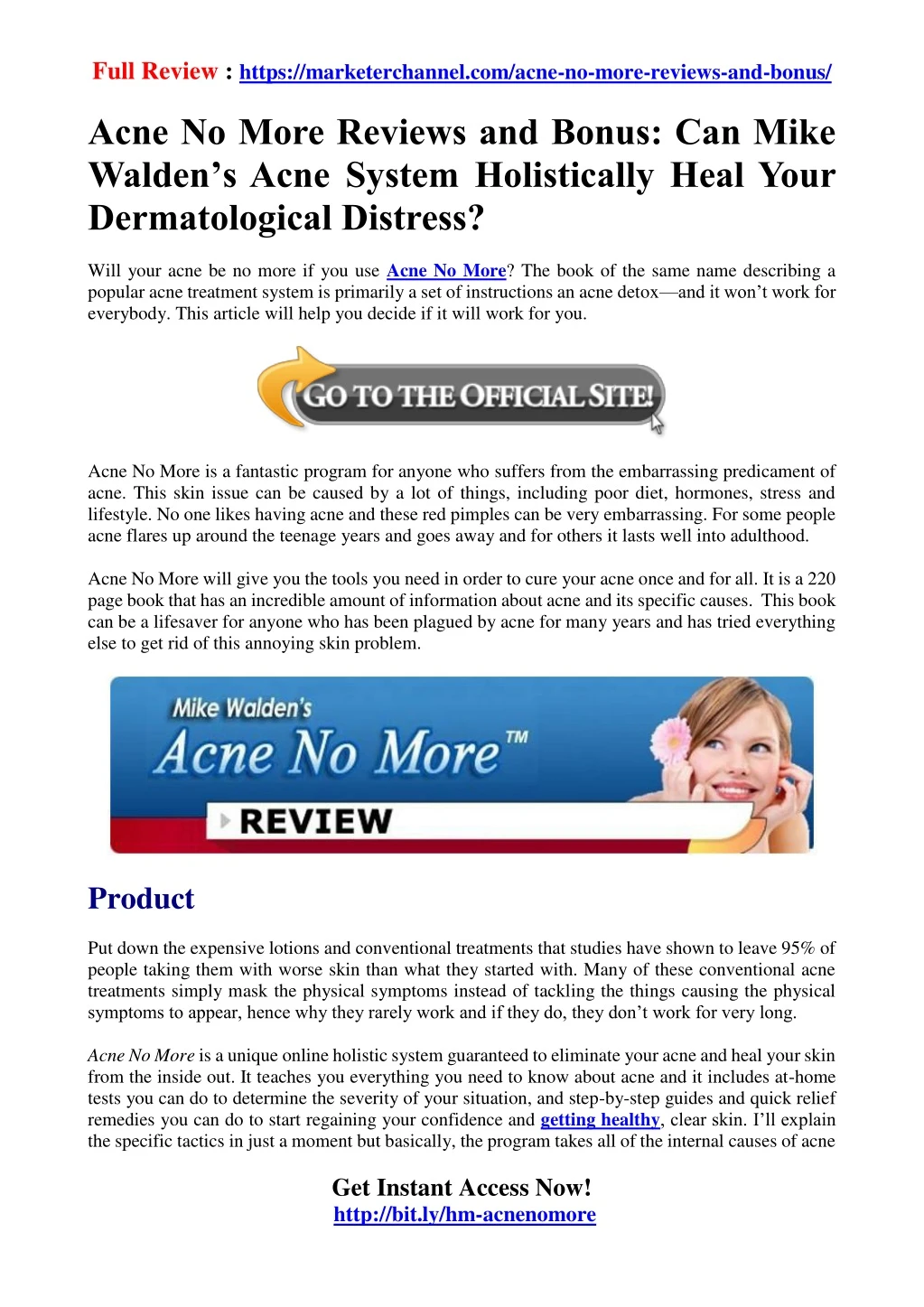 full review https marketerchannel com acne