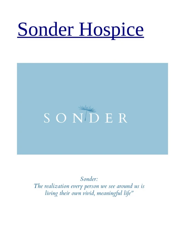 Sonder Hospice