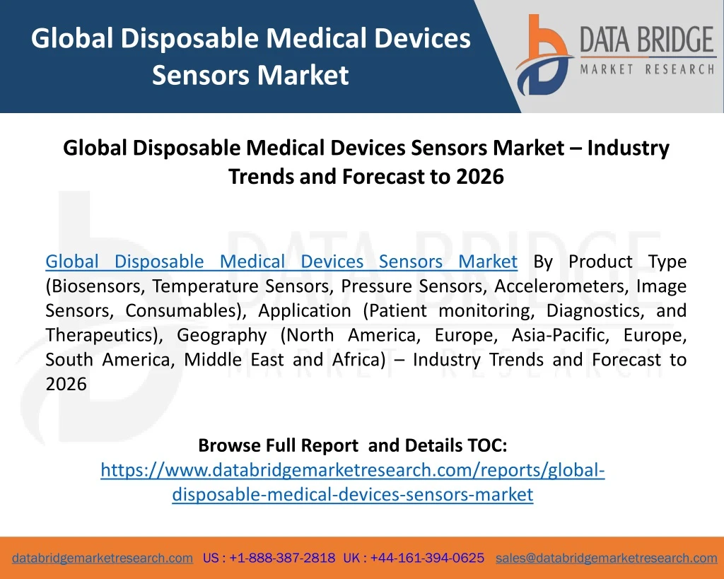 global disposable medical devices sensors market
