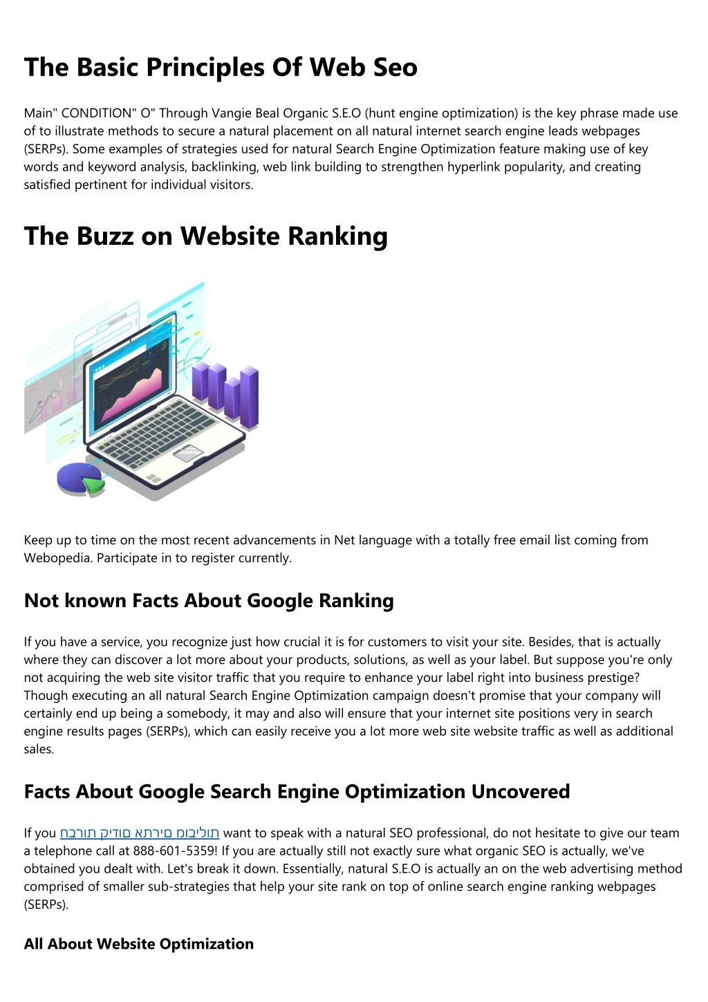 the basic principles of web seo