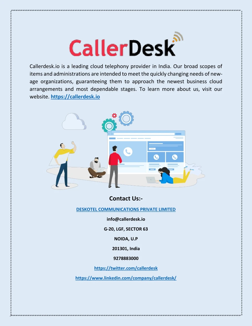 callerdesk io is a leading cloud telephony