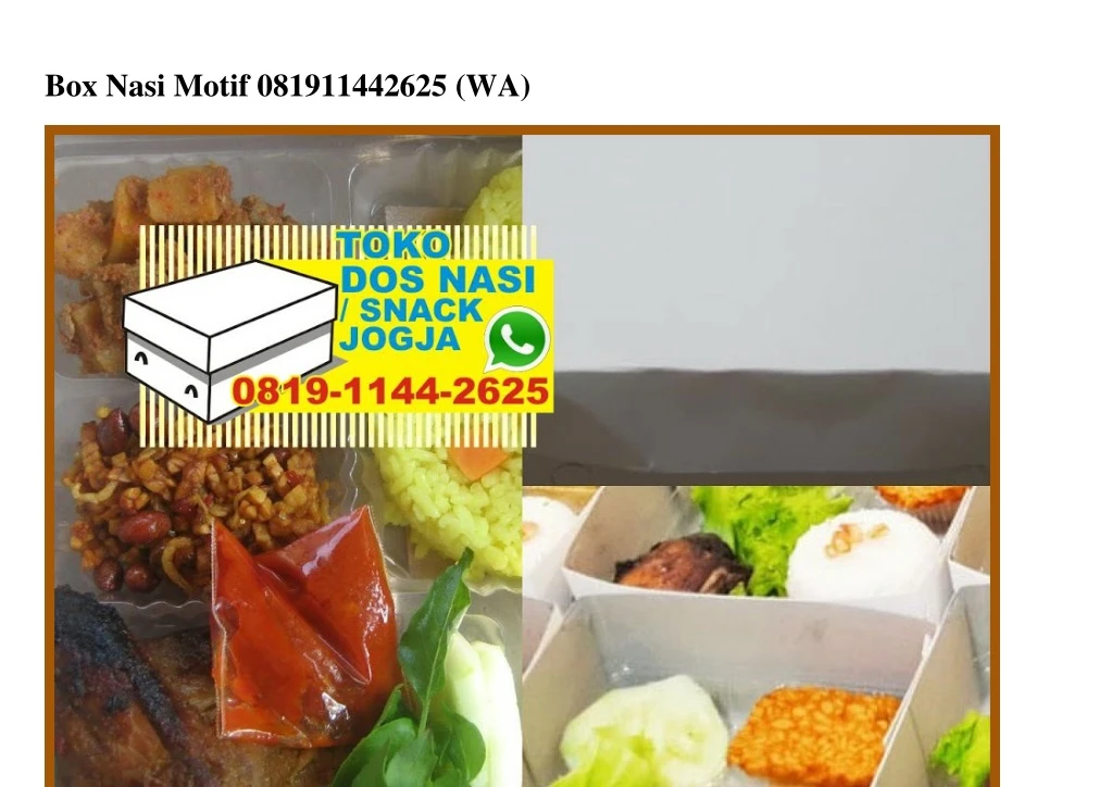box nasi motif 081911442625 wa