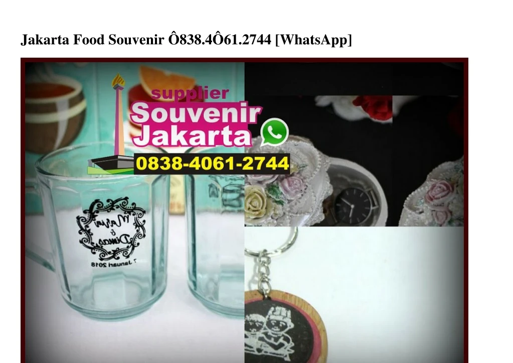 jakarta food souvenir 838 4 61 2744 whatsapp