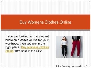 Buy Womens Clothes Online - slide 1