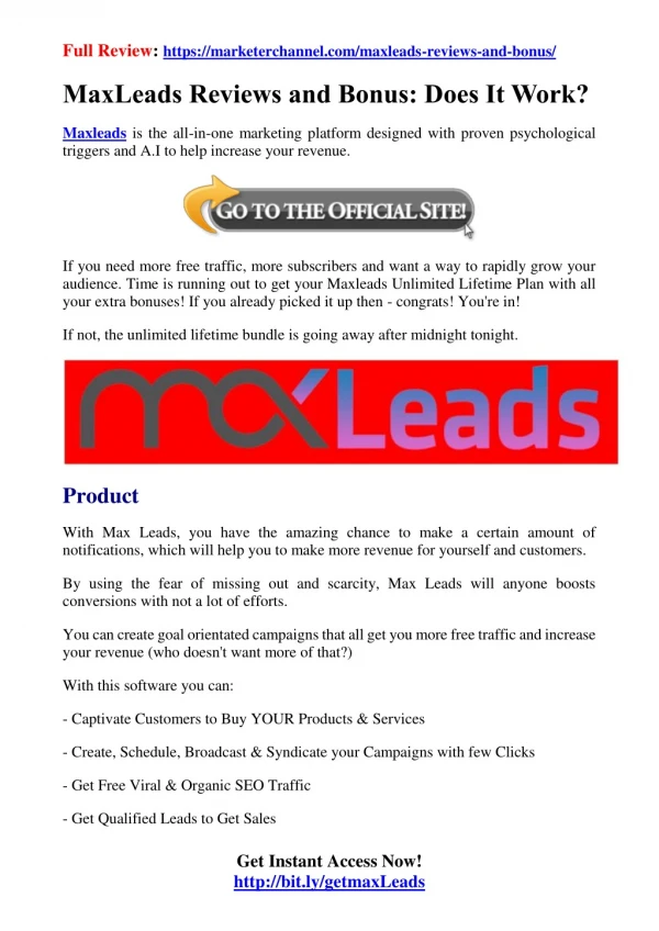 MaxLeads Review: Does It Work?