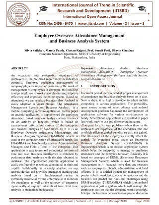 Employee Overseer Attendance Management and Business Analysis System - slide 1