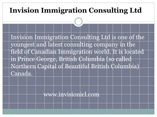 Invision Immigration Consulting Ltd