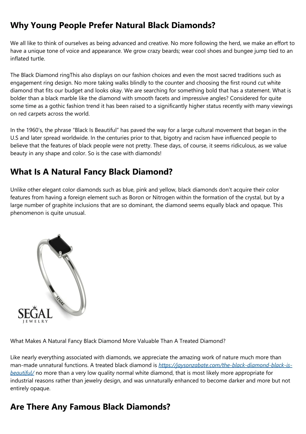 why young people prefer natural black diamonds