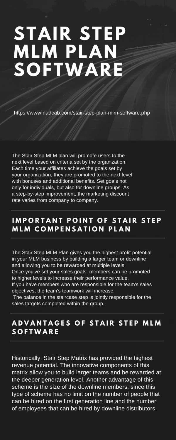 Stair Step MLM Software