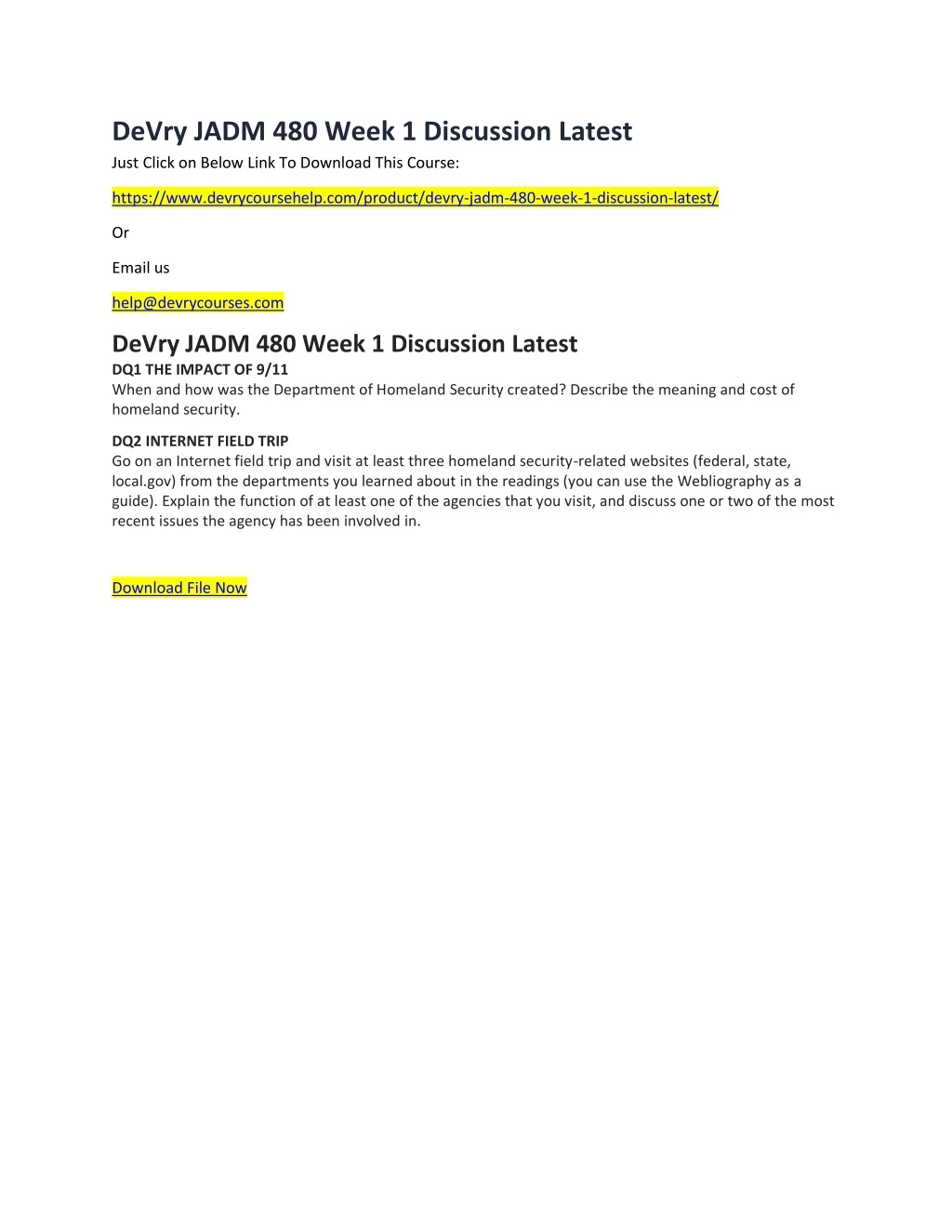 devry jadm 480 week 1 discussion latest just