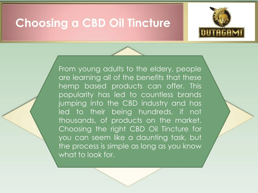 choosing a cbd oil tincture