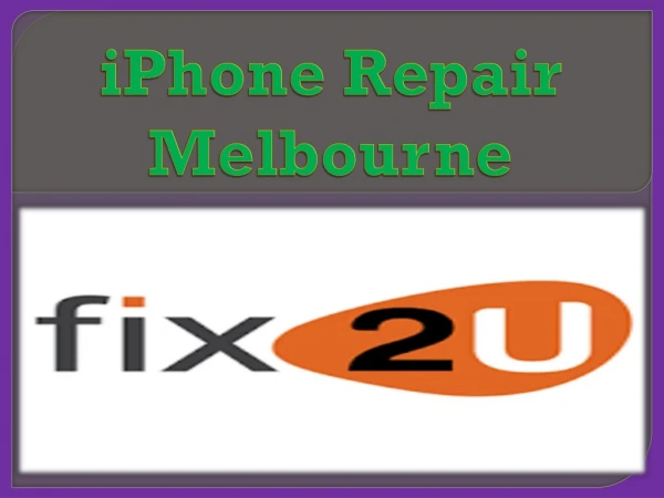 iPhone Repair Melbourne