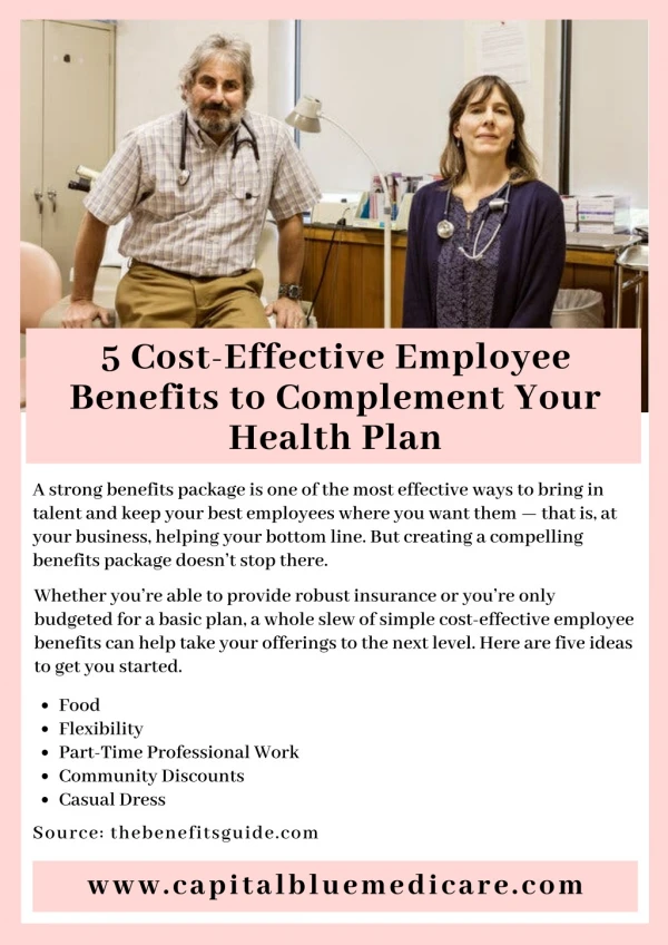 5 Cost-Effective Employee Benefits to Complement Your Health Plan