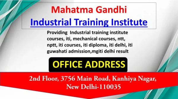 ITI Courses In Delhi | Industrial Training Institute In Delhi - MGITI