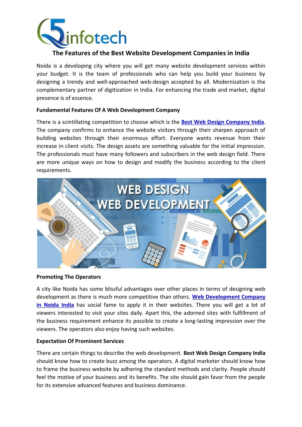 the features of the best website development