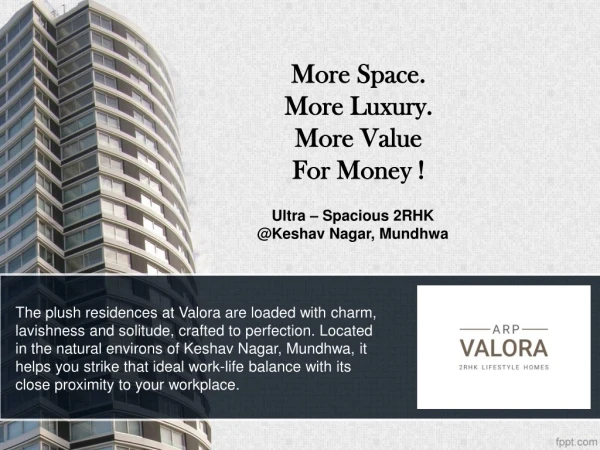 Introduction for Valora Tower -  ARP