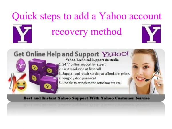 Quick steps to add a Yahoo account recovery method