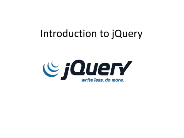 Introduction to JQUERY