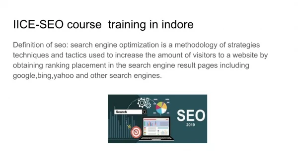IICE-SEO course  training in indore.