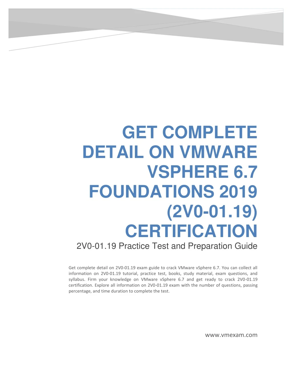 get complete detail on vmware vsphere