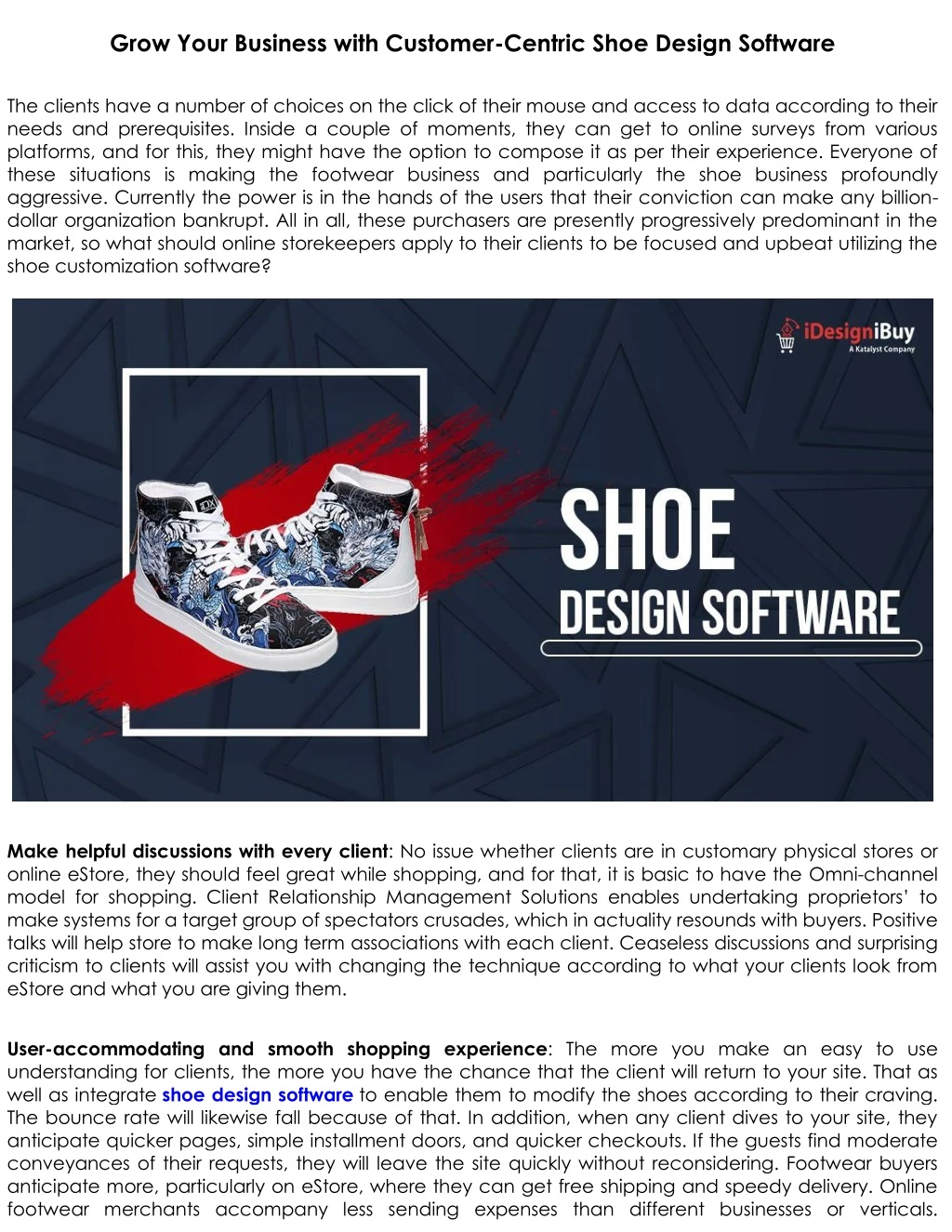 grow your business with customer centric shoe