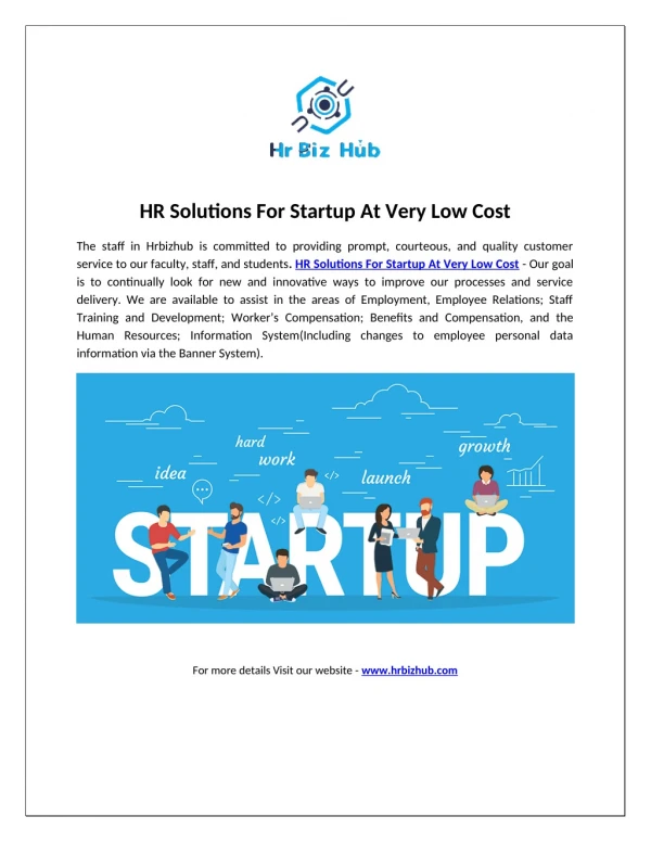 HR Solutions For Startup At Very Low Cost