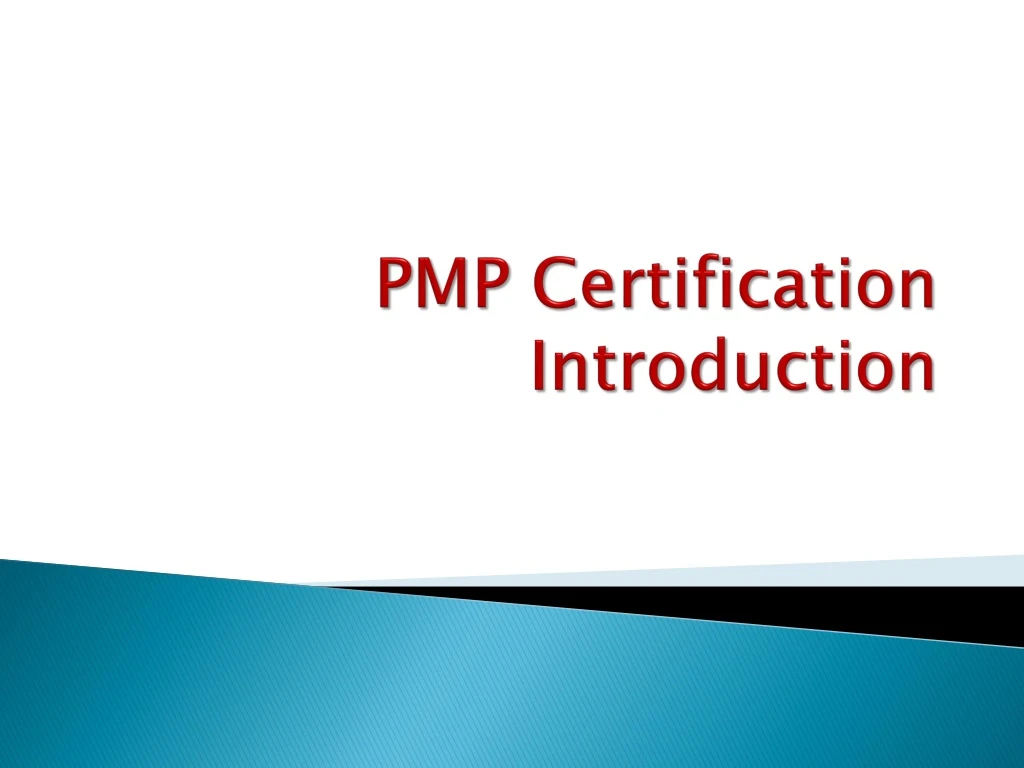 pmp certification introduction