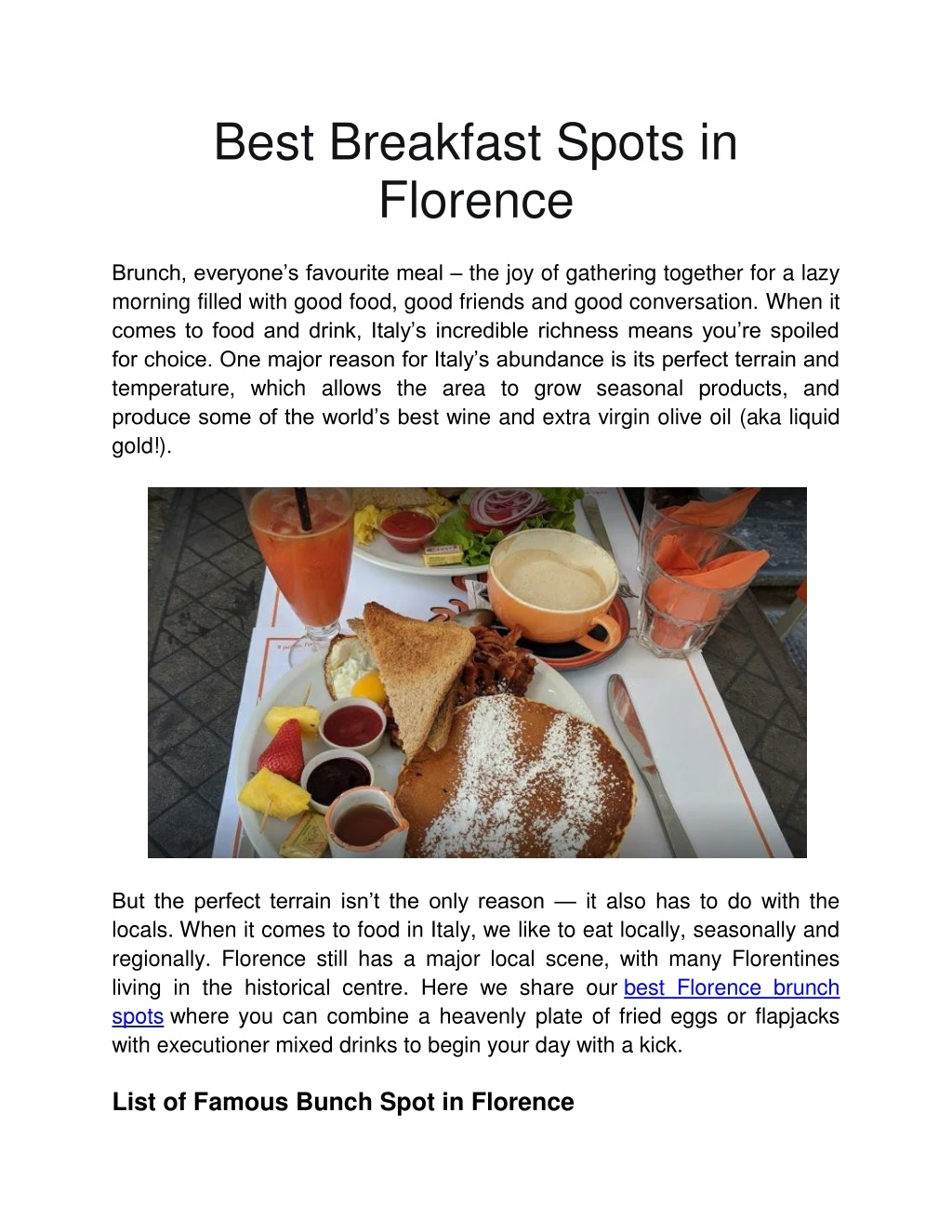 best breakfast spots in florence