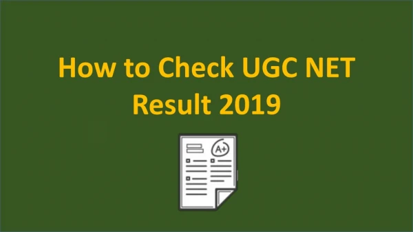 How to Check UGC NET Result?