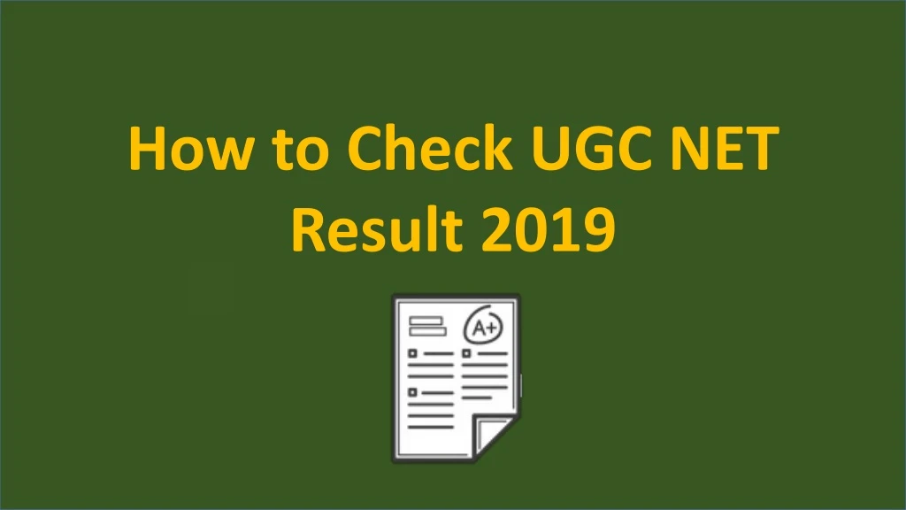 how to check ugc net result 2019