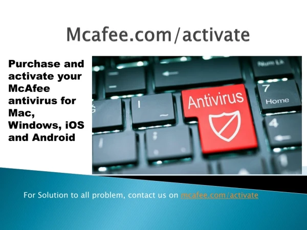 mcafee com activate